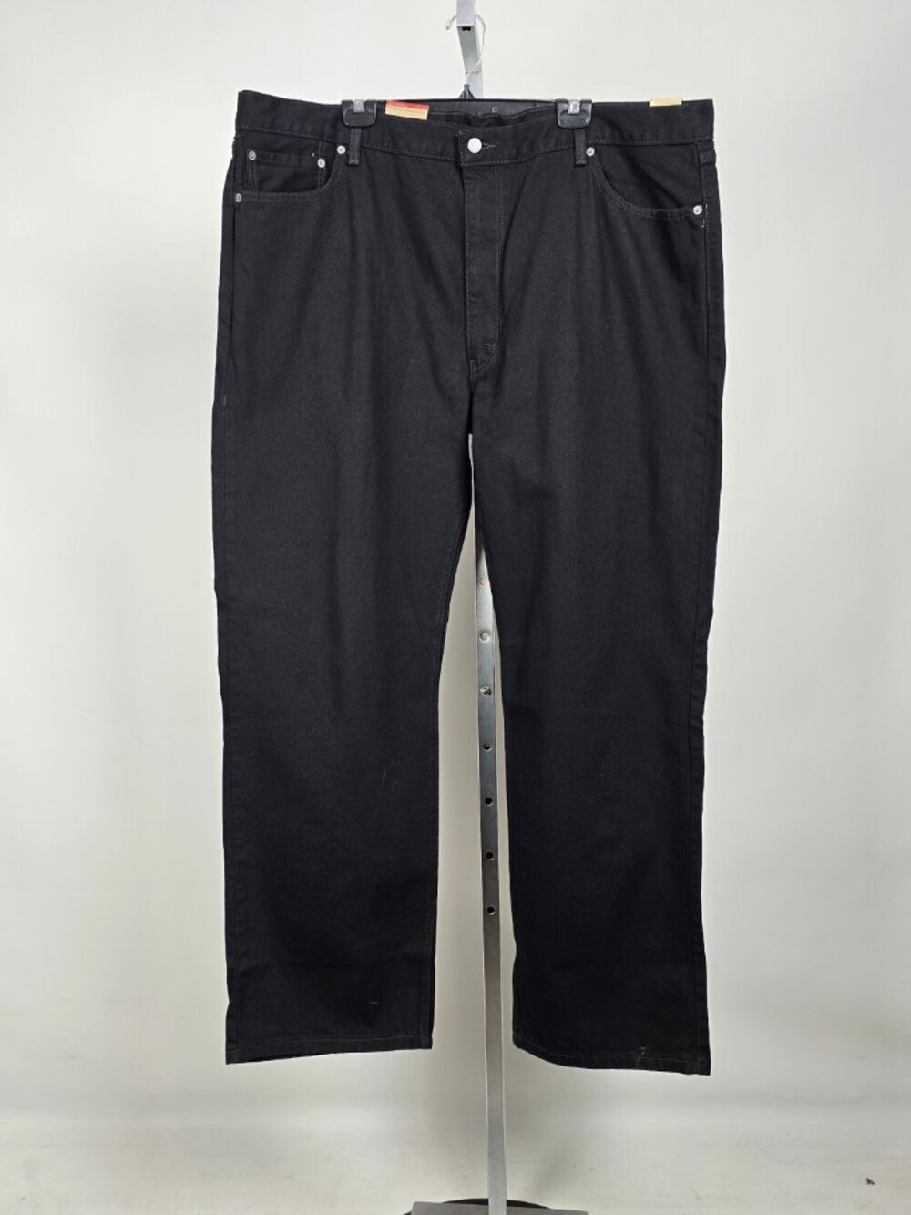 Levi’s 505 Black Denim Jeans Regular Fit Straight Leg Mens Size 48x34